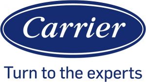 Carrier logo, one of the brands our London HVAC experts install, maintain, repair and replace