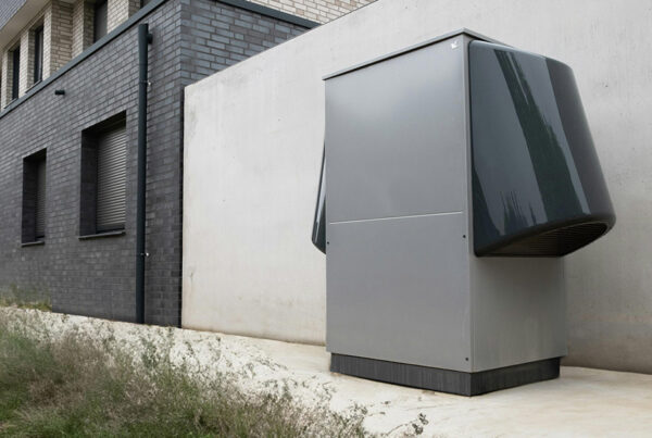 A picture of the outdoor component of a heat pump in a post about the heat pump rebate Ontario is offering